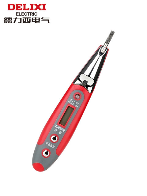 Delixi Sensor Test Pen Non-Contact Household Circuit Detection Electrician Digital Display High-Precision Test Pen
