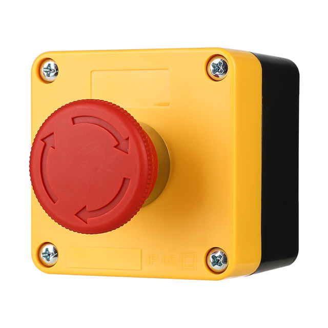 Delixi Emergency Stop Button Box Lay5 Elevator Cargo Lift Switch Waterproof Box 1 Normally Closed Rotary Reset IP65