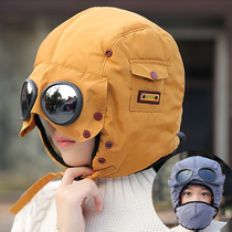 Childrens hat winter Lei Feng hat male Lady outdoor warm riding electric motorcycle battery car cold ear protection wind Cotton