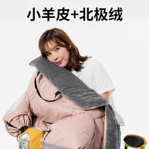 Electric car windshield is thickened in winter and velvet pupu leather electric motorcycle battery tram windshield waterproof in winter