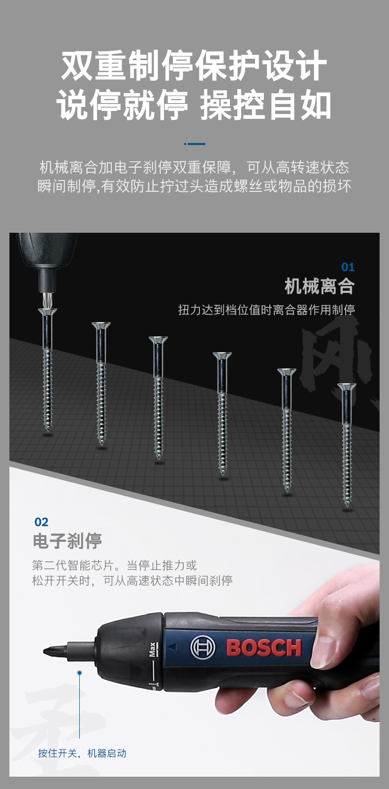 博世 Bosch Go 2代 充电式电动螺丝刀 含33件批头组件 图7