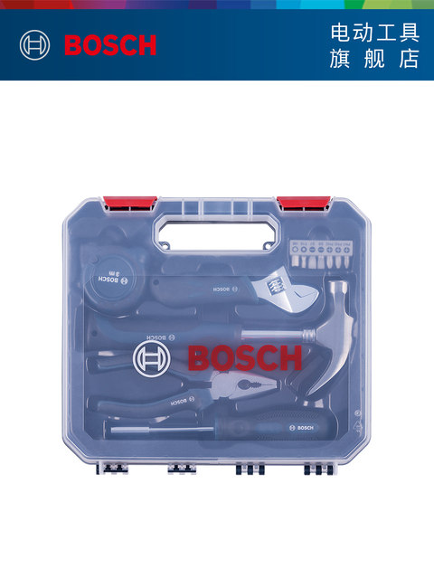 Bosch wrench screwdriver tool set tool box daily household maintenance multi-function combination complete set 12-piece set