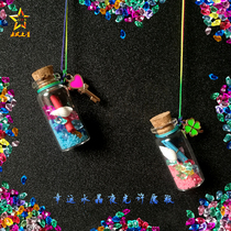 Creative hanging luminous Lucky Star Crystal wishing bottle cork drift bottle Starry Sky glass bottle gift gift