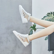 Giày thể thao lưới cao cấp nữ 2019 mới mùa hè thoáng khí phiên bản Hàn Quốc của giày sinh viên hoang dã giày lưới màu đỏ trắng - Giày cao gót