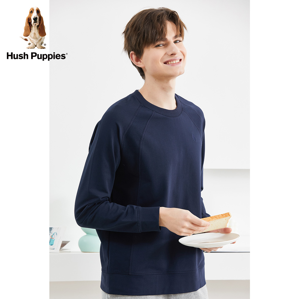 Hush Puppies Mens Spring Home Pajamas Tops Loose Long Sleeve t-Shirt) MC-21105D