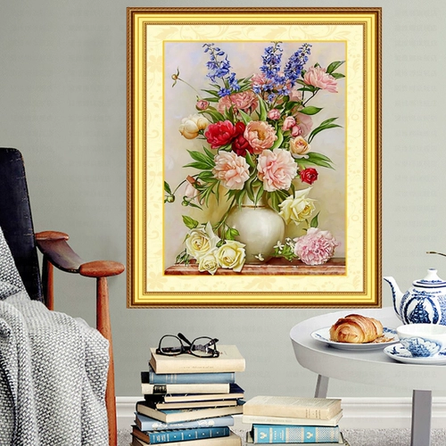 Mona Lisa Cross 2021 Новая линейная вышивка гостиной маленькая спальня ресторан цветочный вышивка ручной работы ручной работы