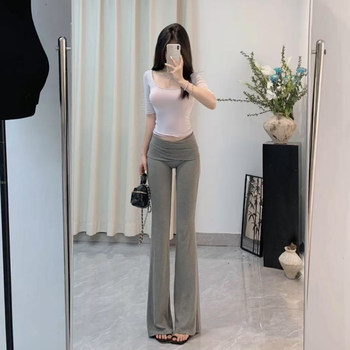 Trendy U-Neck Mid-Sleeve T-Shirt for Women, Spring/Summer American Style, Slim Fit, Sexy Half-Sleeve Base Shirt Top