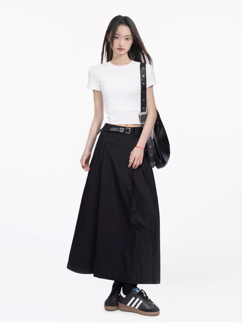 European Style Hot Girl Short Round Neck Short-Sleeve T-Shirt for Women, 2025 Summer Korean Style Regular Shoulder Slim-Fit Base Layer New Short Top