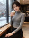 Trendy Half-High Collar Long-Sleeve Base Layer T-Shirt for Women, Autumn/Winter 2025 New Style, Slim Fit, Flattering, Inner Wear Top
