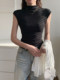 Sleeveless Top for Women, Summer 2025 New Thin Style, Regular Shoulder, Outerwear, Slim Fit, High-Neck T-Shirt for a Trendy Look