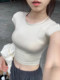 American-Style Short-Sleeved T-Shirt for Women 2025 New Model, Super Nice, Tight-Fitting, Slimming, Regular Shoulder, Short Style, Hot Girl Inner Wear Top