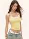 Halter Neck Faux Two-Piece Camisole for Women, Summer American Retro Style, Pure and Sexy, Backless and Off-Shoulder, Can Be Worn as an Inner or Outer Layer