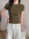 Hot Girl Korean Style Short-Sleeved Tight-Fitting T-Shirt Women's Summer New Style Pure and Sexy Style Slimming and Beautiful Short Top
