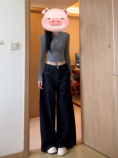 American-Style Fitted Long-Sleeve T-Shirt for Women, Early Autumn New Style, Short Slim-Fit Top That Makes You Look Slimmer, Sweet and Spicy