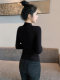 Half-High Collar Korean Style Tight-Fitting Base Layer Shirt for Women, 2025 Popular Long-Sleeve Slim-Fit Knit Top for Autumn and Winter