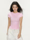 Beautiful Summer Short-Sleeve Regular Shoulder T-Shirt for Women, Summer European and American Style ins Simple Versatile Tight-Fitting Inner Wear Slimming Top