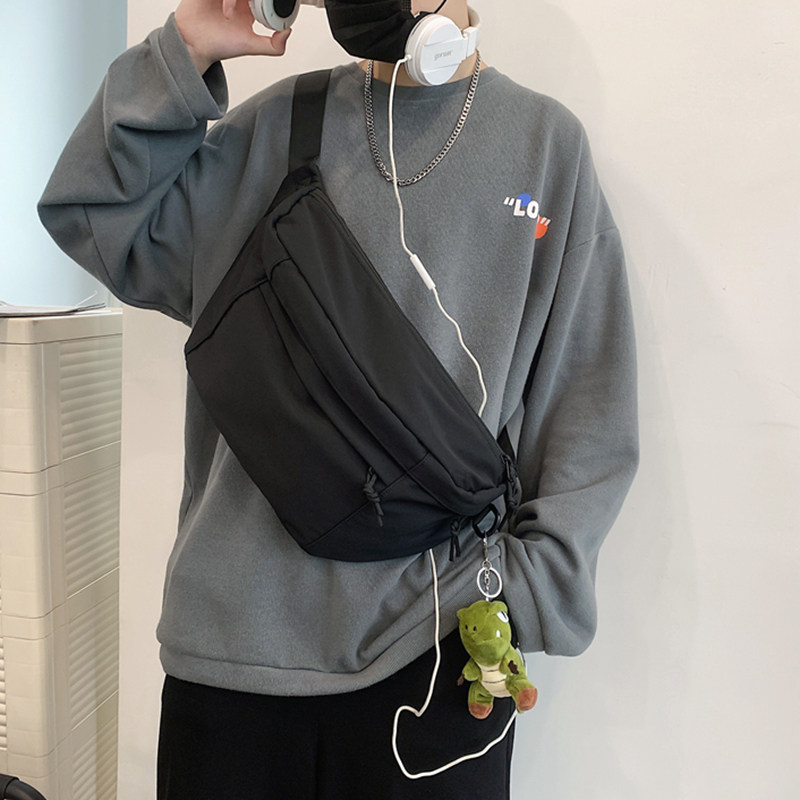 简约港风百搭斜挎包男ins潮牌学生单肩包B253-1-B308