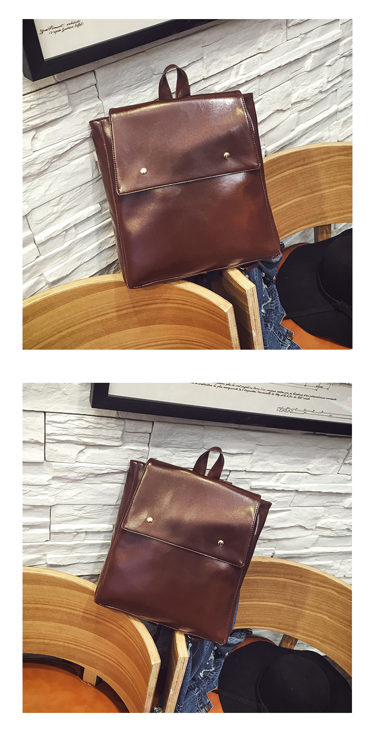 2018 new retro ba lô nữ túi Hàn Quốc phiên bản của các trường cao đẳng gió PU da giản dị Nhật Bản mềm chị triều ins túi các mẫu balo đẹp cho nữ