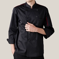 Черный красный край с длинным рукавом