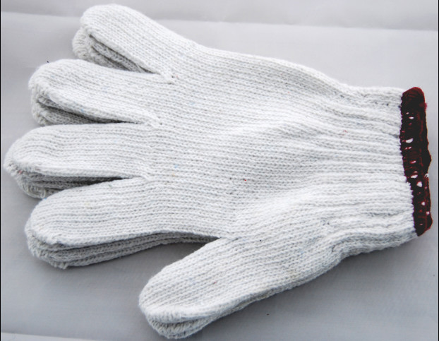 700g cotton gloves fine sand cotton thread cotton yarn knitting work wear-resistant labor insurance universal white finger-type cotton