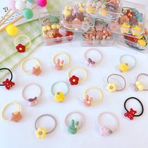 Korean cute children Hairband elastic good baby tie small Tweetie hair rope girl does not hurt hair cartoon small rubber band