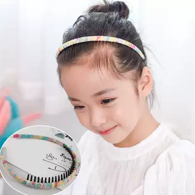 Summer Korean girl hair hoop tidal girl sweet non-slip Korean children hairclip hair hoop with teeth Joker baby headdress