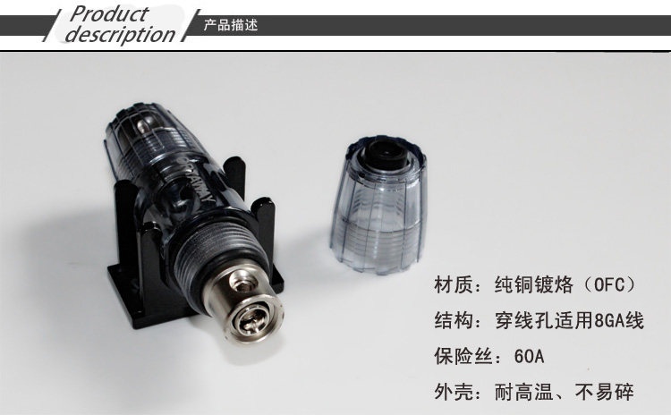Car audio Car Subwoofer power amplifier horn oxygen-free pure copper No. 8 audio signal power supply modified sleeve wire