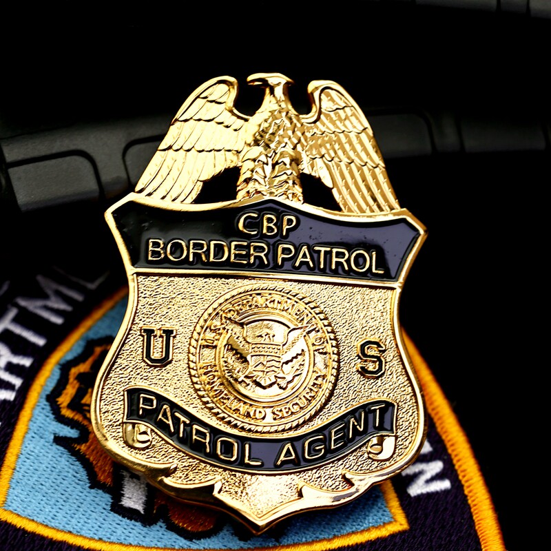 US military fan CBP metal insignia, chest badge, epaulette, armband, collar, pure copper, commemorative