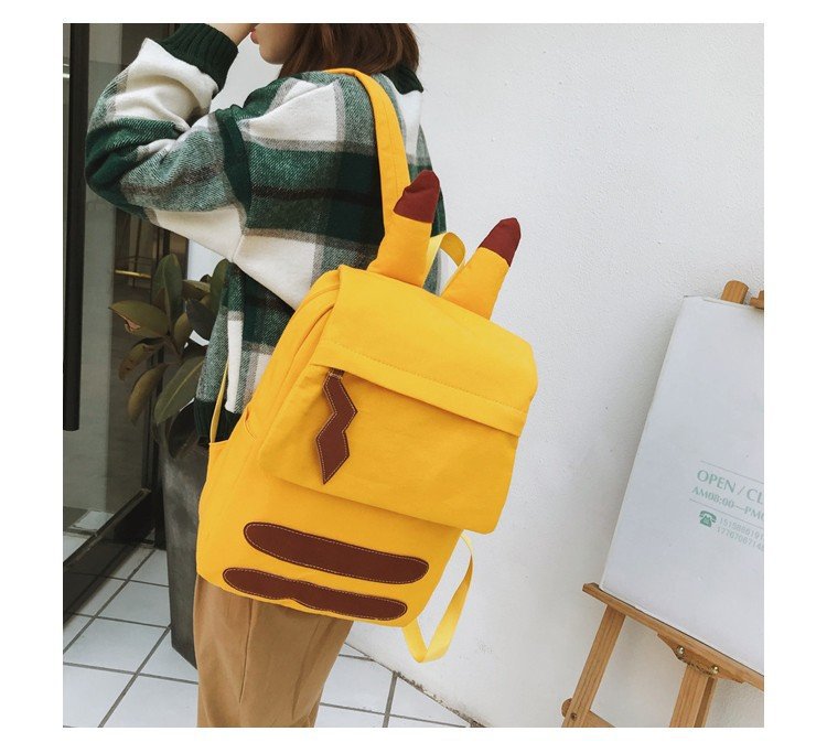 MUMU sản phẩm tốt Nhật Bản sáng tạo dễ thương Pikachu túi thứ hai nhân dân tệ vải ba lô hoạt hình xung quanh - Carton / Hoạt hình liên quan sticker trà sữa cute