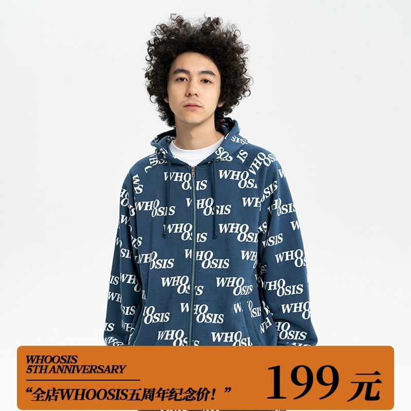 WHOOSIS (không rõ tên) 2020 mùa xuân WOS in đầy đủ áo hoodie hip-hop hợp thời trang nam và áo khoác nữ - Cực lớn