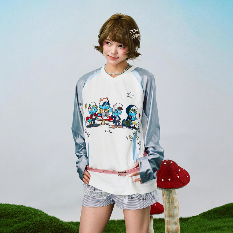 【Seventeen | the Smurfs Collaboration】Whoosis Sub-Unit Long Sleeve T-Shirt Character