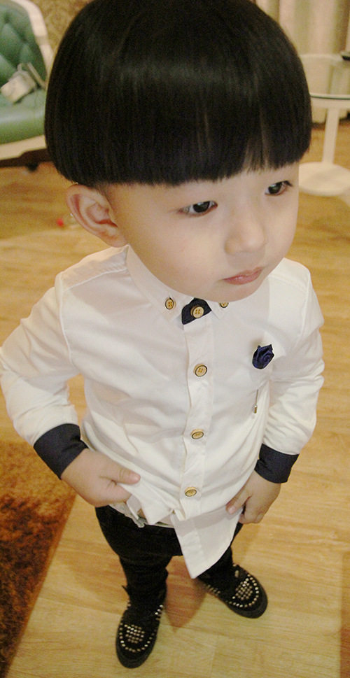 Chemise garcon à manche longue - Ref 2074620 Image 34