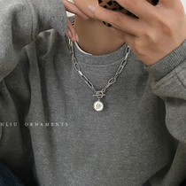 European and American personality hip hop necklace female light luxury niche sweater chain long Joker simple 2021 New choker
