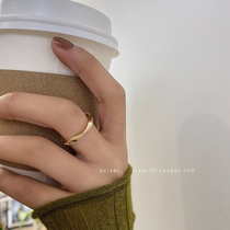 Retro twist index finger ring female fashion personality Mobius ring ins tide Net Red cold wind opening ring