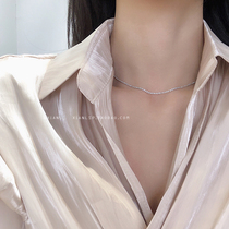 Niche design sense sparkling necklace female ins simple neck chain chocker choker Net red collar accessories