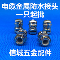  Metal cable waterproof connector M8-M72 Glan brass nickel-plated sealed fixed head Spiral Glan head cable head