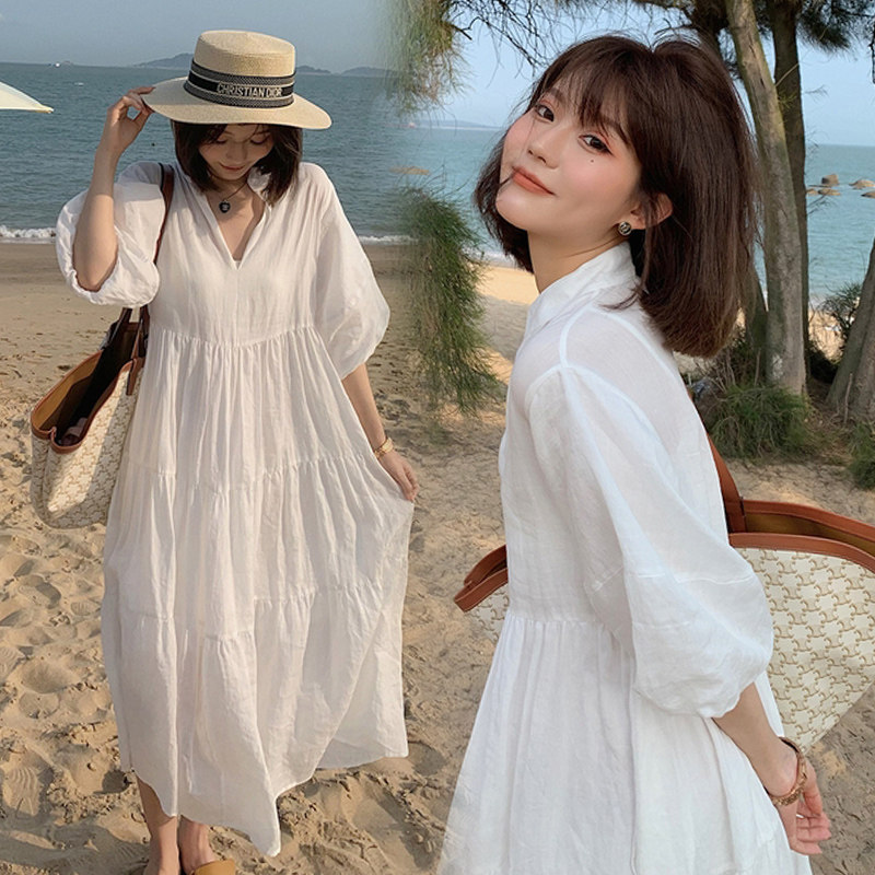 Pregnancy Woman Dress Summer Clothing Suit Net Red 2022 New Foreign Pie Large Size Easy Pregnant Woman Foreign Dress Summer Summer Dress