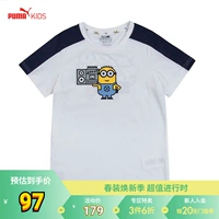 Puma, летняя детская мягкая комфортная футболка с коротким рукавом, детская одежда