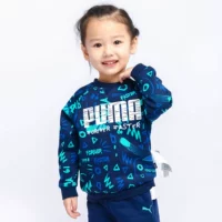 Puma, демисезонный детский утепленный комплект, комфортная удерживающая тепло толстовка, штаны, детская одежда