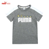 Puma, летняя детская мягкая комфортная футболка с коротким рукавом, детская одежда