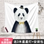 Panda vải nền treo tấm thảm treo tường phòng màu đỏ phong cách Bắc Âu trang trí vải bé trai phòng ngủ tranh thảm treo tường hình cô gái	