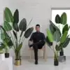 Nordic simulation plant traveler banana Living room floor-to-ceiling large fake flower Indoor fake green plant Bird of paradise decoration potted decoration