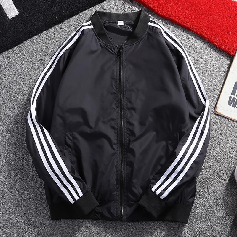Three-Stripe Jacket for Men 2023 Spring and Autumn Korean Style Trendy Sports School Uniform Slim Fit Stylish Baseball Collar Jacket
