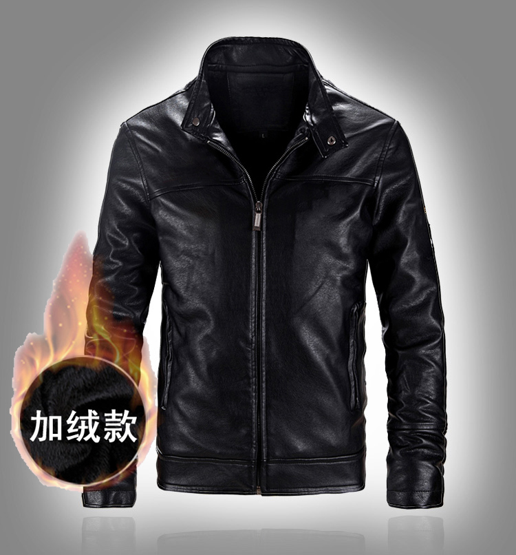 Đặc biệt hàng ngày mùa thu và mùa đông da nam ngắn pu leather jacket cộng với nhung xe máy dịch vụ air force chuyến bay phù hợp với kích thước lớn áo khoác