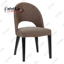 Nordic computer chair solid wood book room chair casual chair simple dining chair fabric dining table European American coffee chair