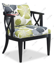 American Style Solid Wood Single Sofa Chair Casual Chair Coffee Chair Bedroom Makeup Chair Stool Book Room Chair Set