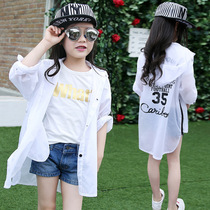 Childrens sunscreen 2022 New summer models CUHK Scout girls thinner anti-UV and breathable light and thin sun protection clothes