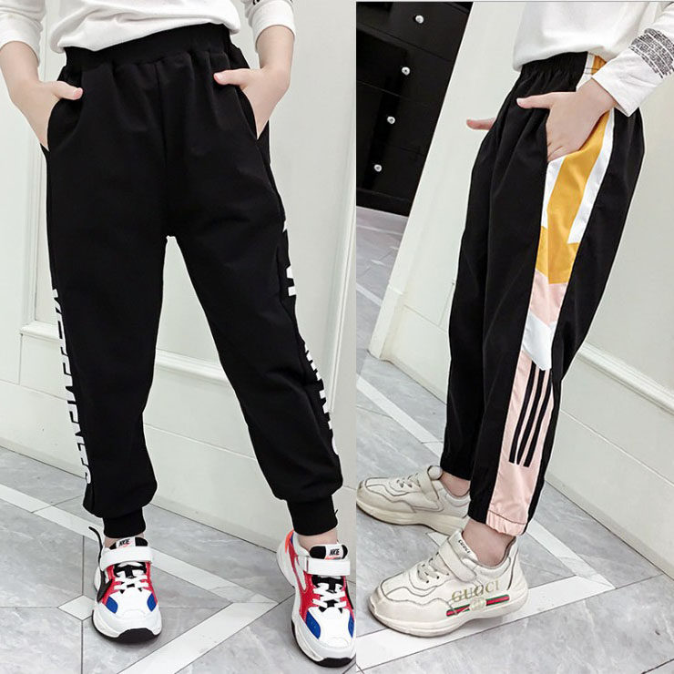 Girl Pants 2022 Spring New Sports Pants Foreign Pie Casual Pants Long Pants Spring Autumn Thin children Pants Tide