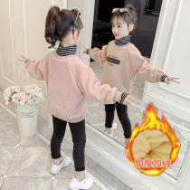 Girls jacket winter clothes thickened 2020 new childrens super - ocean warm tops