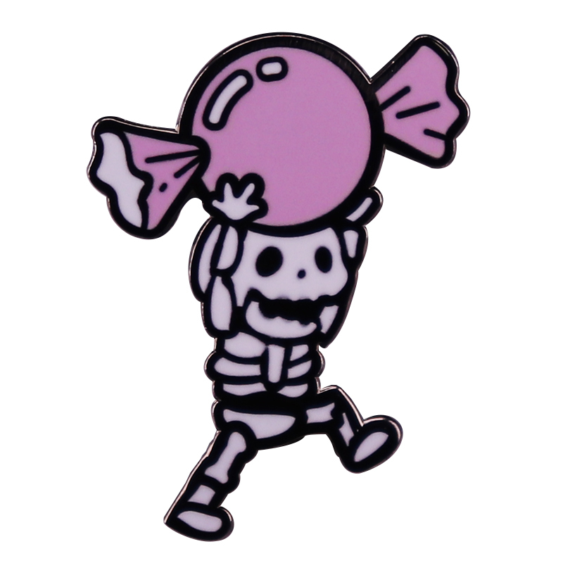 Skull and Candy Brooch Halloween Cute Cartoon Creative Badge Metal Accessory Gift Skull and Candy Brooch Halloween Cute Cartoon Creative Badge Metal Accessory Gift